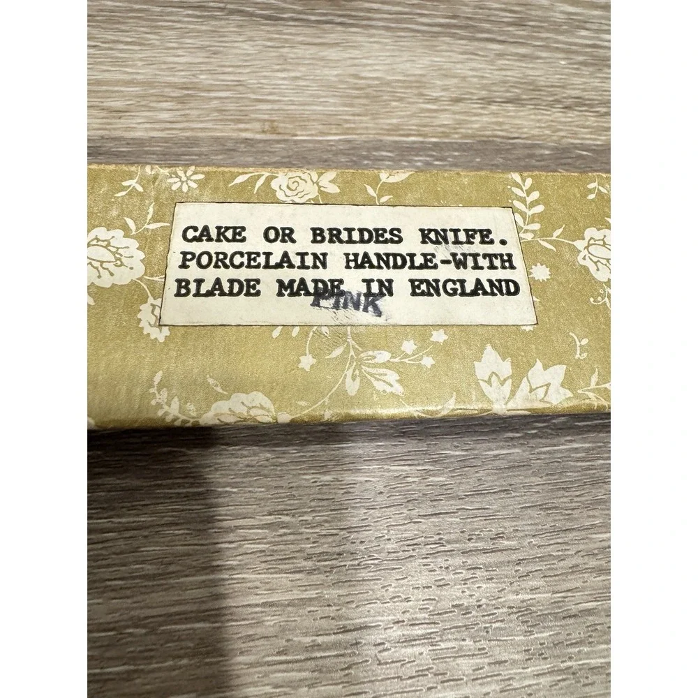 Vintage Sheffield Porcelain Handle Cake Knife brides Knife
